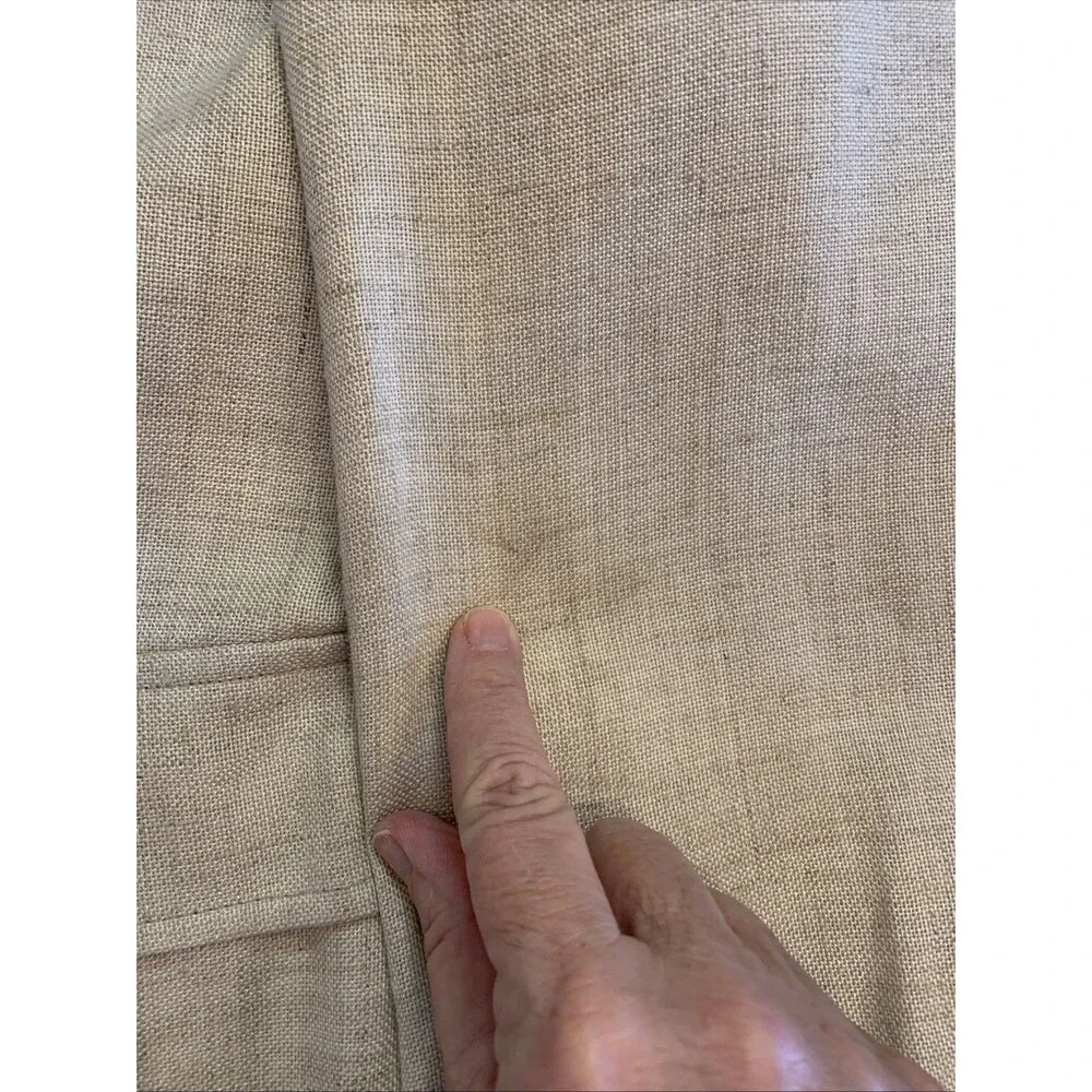 Vtg 70's Ernesto Bellini Linen Blazer Men's 44 Reg Beige Jacket 2 Button Lined